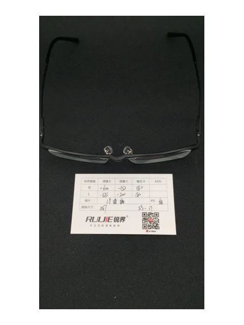 1.9超薄玻璃镜片 R:-600/-150L:--575/-200 PD:68镜框：587（53-17）