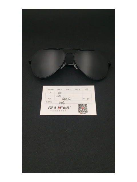 1.49偏光黑灰R-200 L-200 PD58 镜框：3025L