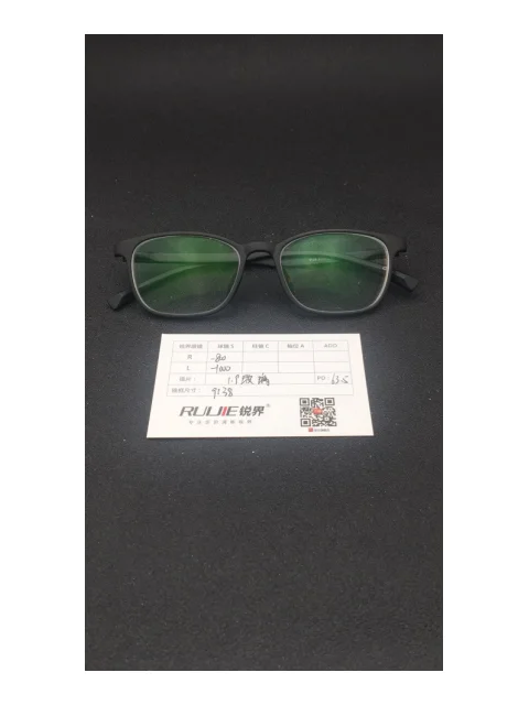 1.9超薄玻璃镜片 R:-800 L:-1000PD:63.5镜框：9138